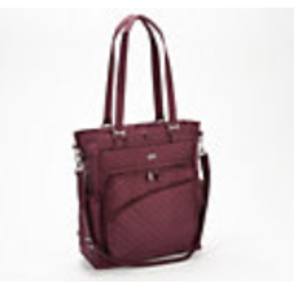 Lug Convertible North/South RFID Tote - Ace 2 / Shimmer Wine / NEW WITH TAGS